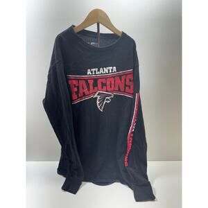 Atlanta Falcons NFL Team Apparel Men’s Sz L Black Long Sleeve T Shirt Football